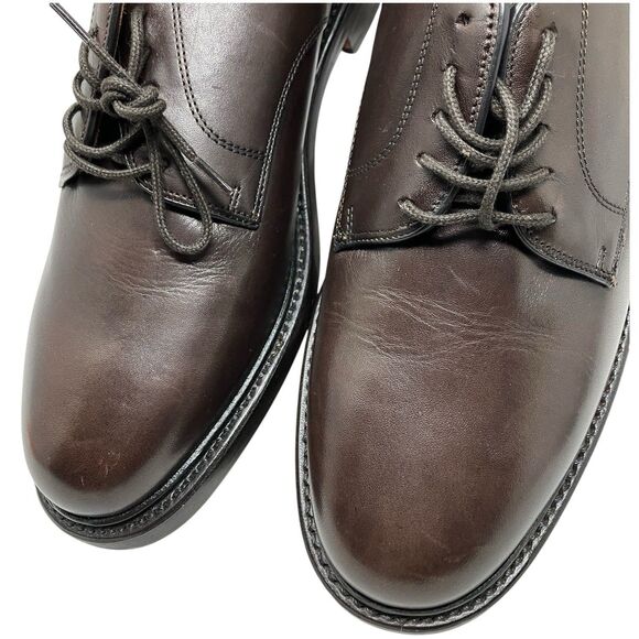 J Crew Ludlow Mens 10 Brown Leather Derby Shoes Office Old Money Wedding main image 16